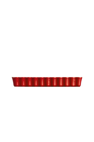 Emile Henry 33X24 cm Red/Burgundy Rectangular Tart-Bunny-Oven Pot