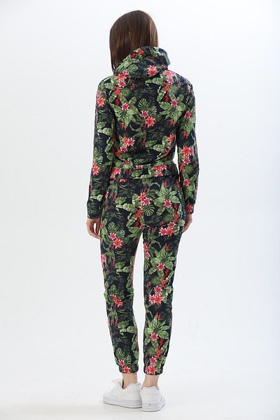 CALİENTE Set de trening cu două fire cu model cu glugă, verde