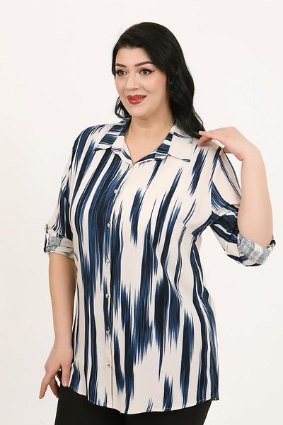 By Alba Collection Cămașă de damă Indigo Bumbac Viscoză Marime Mari