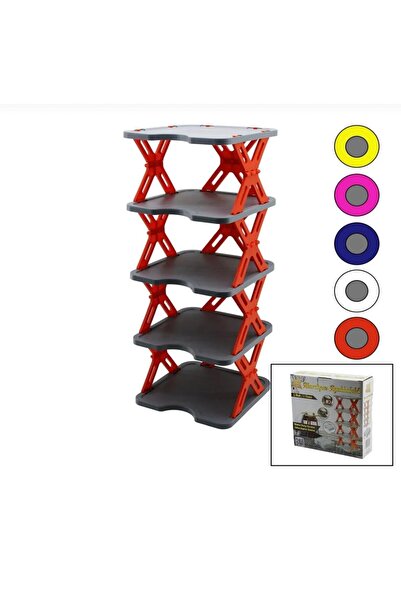 btm home Katlanabilir Akordiyon Ayakkabılık – Portatif Ve Pratik Ayakkabı Rafı, Çok Katlı Düzenleyici 5 Katlı