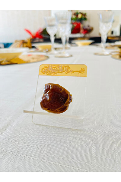 Karter İnovasyon Ramadan Themed Luxury American Service, Ramadan Themed Dinner Set, Gold 6-Person American Service