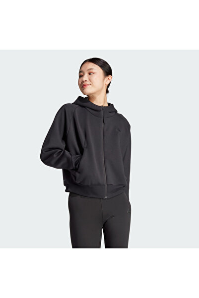 adidas Jachetă sport cu glugă cu fermoar complet pentru femei W Z.n.eFz In5128