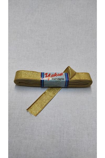 Hobigram Gold Satin Ribbon 2 cm 10 Meters, Bundle Dowry Special Day Gift Decoration Ribbon