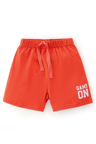 Babyhug Cotton Single Jersey Knit Shorts Stripes & Soccer Ball Print Pack Of 3 - Blue/Red/White