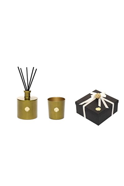 Missi Yeşil Golden Glow 500 ml White Jasmine Oda Kokusu ve Mumluk Hediye Seti...