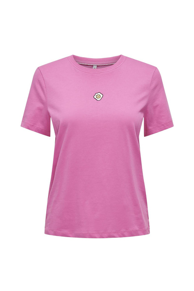 ONLY Γυναικείο ροζ μπλουζάκι Foodie Life (15316728-SMN)