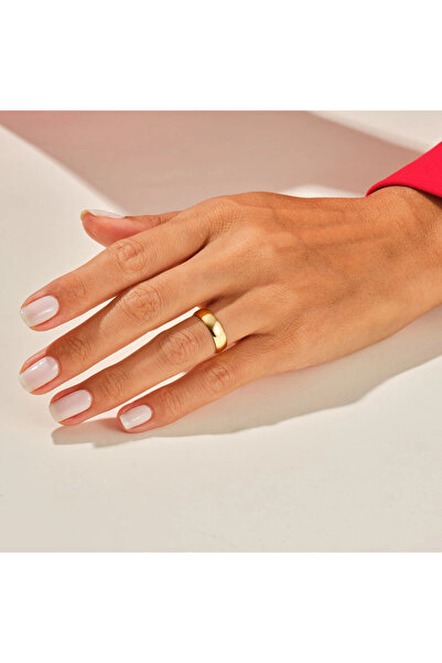 Üresinler Kuyumculuk 14 Ayar Altın Klasik Bombeli 5mm Alyans İçi Dolu