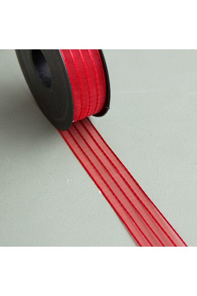 Hobigram 2.5 cm 3 Line Gift Ornament, 20 Meters Organized Ribbons