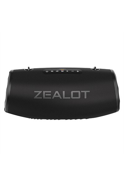 Choice Black Zealot-s87 Portable Bluetooth Speaker, 80w Stereo Sound With Xbass, Ipx6 Waterproof, Led Light