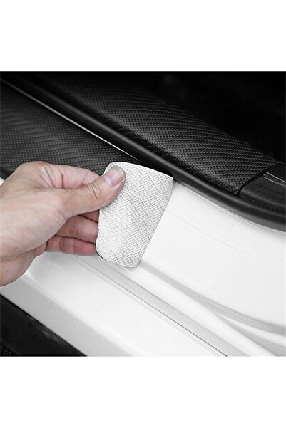 Autowise Hyundai Logolu Karbon Kapı Eşiği Koruyucu Bant Folyo 4'lü Set