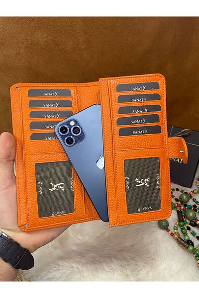 SANAT Uni̇sex Sl-2102 Leather Wallet 19cm × 9,5cm Id and Driver's License Division