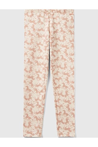 United Colors of Benetton Светлорозови клинове с шарки за момичета - Права кр...