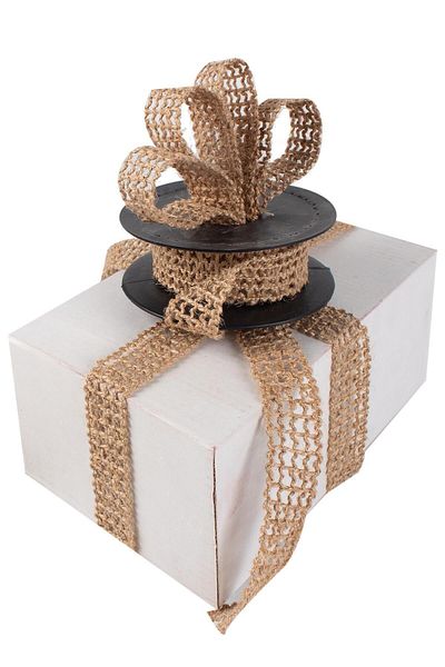 Hobigram Jute Mesh Ribbon 2.5 cm 5 Meters, Bundle Dowry Special Day Gift Decoration Ribbon – Ribbon, Stylish Design