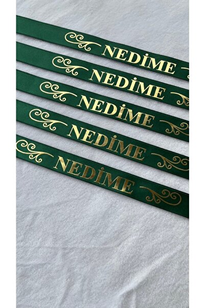 Hobigram 5 Pieces of Sleeve Ribbon: Night, Groomsman, Kirve, Bridesmaid, Gold Leaf