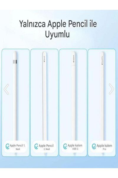 gökmer iPad Pencil Compatible Pen Tip 1. And 2. Generation Usb-C/ Pro Pencil Spare Tip Pen Tip Tablet Tip 3Pcs