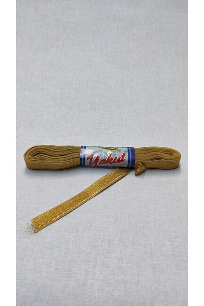 Hobigram Gold Glitter Satin Ribbon 10 Meters, 1 cm Bundle Dowry Gift Decoration