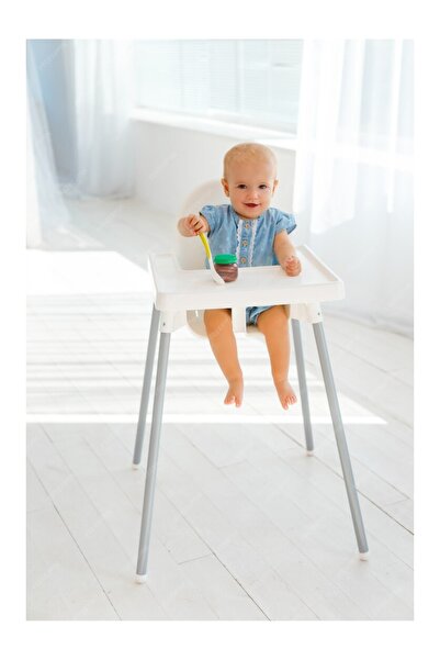 MAAS Adjustable High Chair with Food Tray and Safety Belt for Kids 90X66X54cm