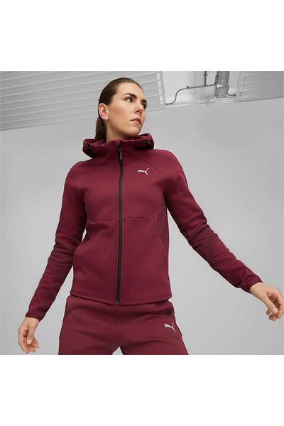 Puma Trening pentru femei EVOSTRIPE cu fermoar complet RED