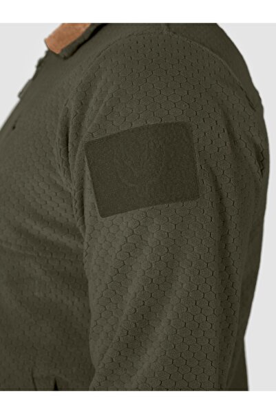 Mudeir Turtleneck Honeycomb Fleece Yalım Khaki, Winter, Anti-Sweat, Operation Fleece