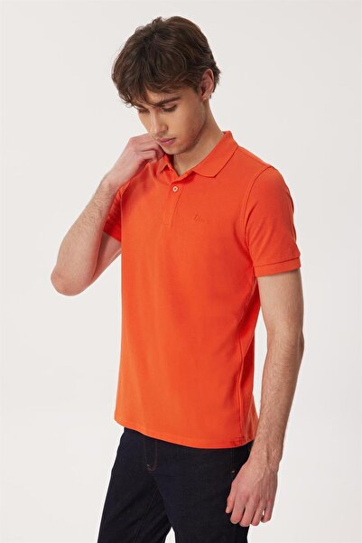Lee Cooper Twins Men's 100% Cotton Polo Neck T-Shirt Coral