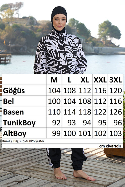 REMSA Parachute Full Covered Hijab Swimsuit 25965 Black