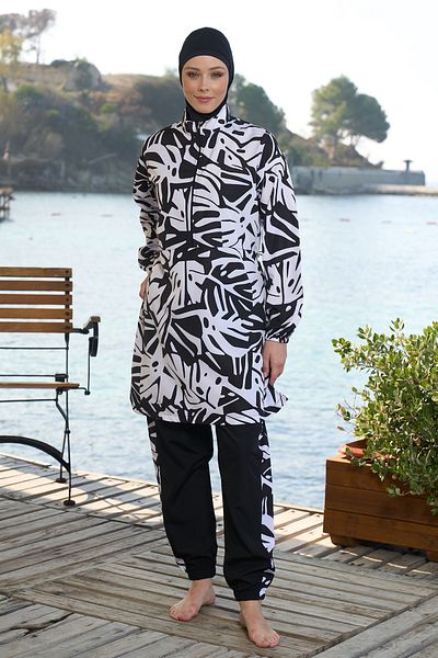 REMSA Parachute Full Covered Hijab Μαγιό 25965 Μαύρο