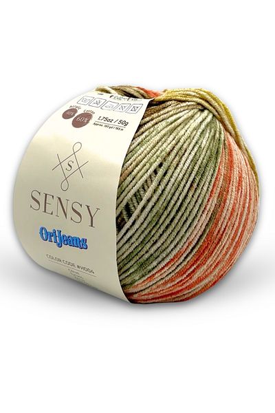 SENSY Colored Amigurumi Yarn Punch, Premium Orient Jeans Baby Soft Cotton 50 g