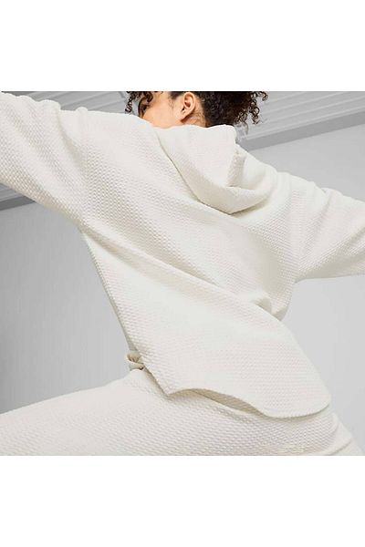 Puma Γυναικείο φούτερ Q4 Studio Textured Cream ( 525756 -05)