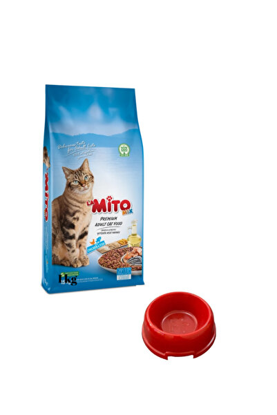 Mito Mix Adult Cat Tavuklu Ve Balıklı Renkli Taneli Kedi Maması 1kg+mamakabı ...