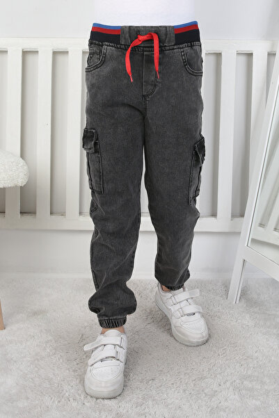 e-çocuk Cargo Pocket Elastic Waist Boy's Jeans 2479
