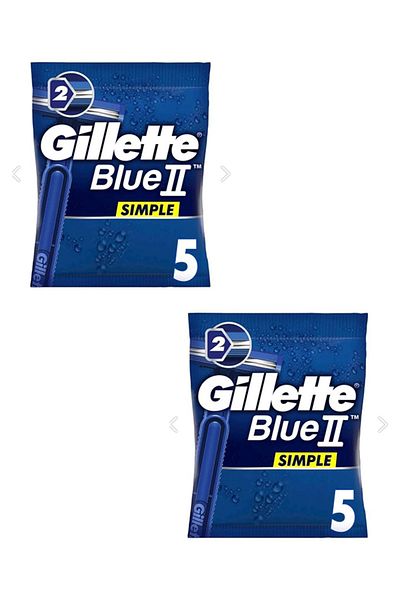 Gillette Blue2 Simple Disposable Razor Blade 5 * 2 Pkt