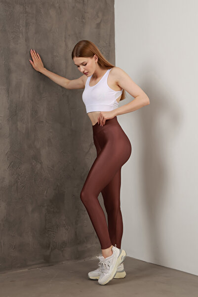 Miss Prova Shiny Disco High Waist Recovery Knitted Leggings Missta2130