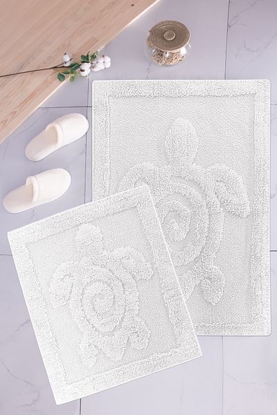 BARANO YUSSİ Turtle 2-pack Bath Mat Ecru (Σετ 2)