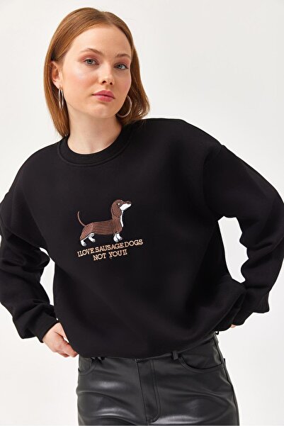 İKLİM LİFE Суитшърт с принт на куче