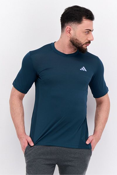 adidas Men Sportswear Fit Short Sleeve Training T-Shirt, Dark Green