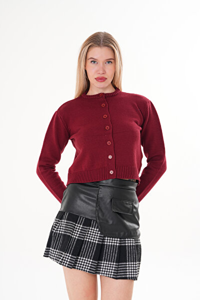 GND Crew Neck Viscose Crop Cardigan