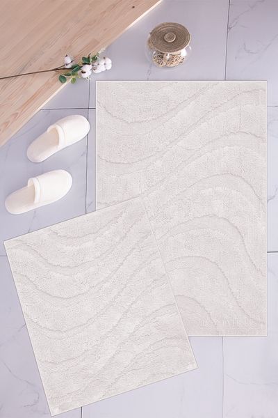 BARANO YUSSİ Florida 2-pack Χαλάκι μπάνιου Ecru (Σετ 2)