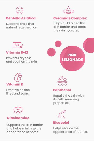 EIGHTH COLOR Pink Lemonade - Regenerating and Skin Barrier Protective Skin Care Serum 30ml