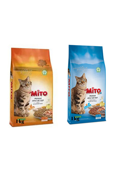 Mito Mix Adult Cat + Yetişkin Tavuklu 1kg+1kg