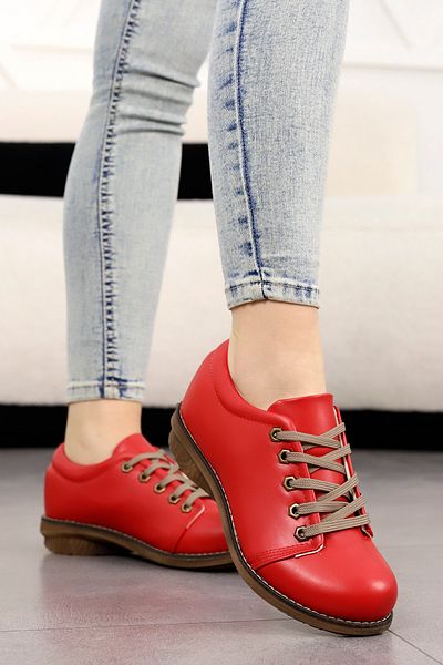 Mamito Ayakkabı Kcl-Sm01 Lace-Up Flat Sole Shoes