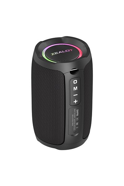 Choice مكبر صوت ZEALOT S49 محمول بتقنية البلوتوث مقاس 1 بوصة 0.5 بوصة أسود، 20 وات IPX7 مقاوم للماء وصندوق صوت قوي B