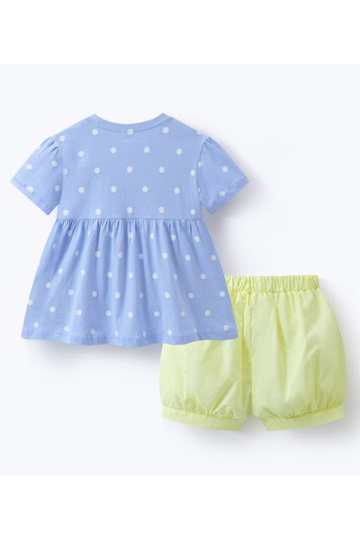SAPS T-Shirt & Bottom Printed Set - Blue