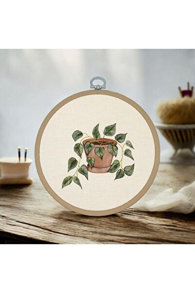 riyaz Saksı - Yuvarlak Pano Kasnak Çap:17cm