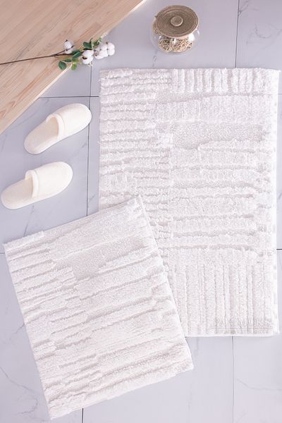 BARANO YUSSİ Nora 2-pack Χαλάκι μπάνιου Ecru (Σετ 2)