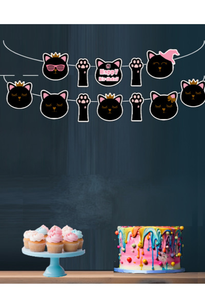 Hiras Dizayn Μπαντάρι για την ημέρα του γενέθλιου με θέμα τη μαύρη χαριτωμένη...