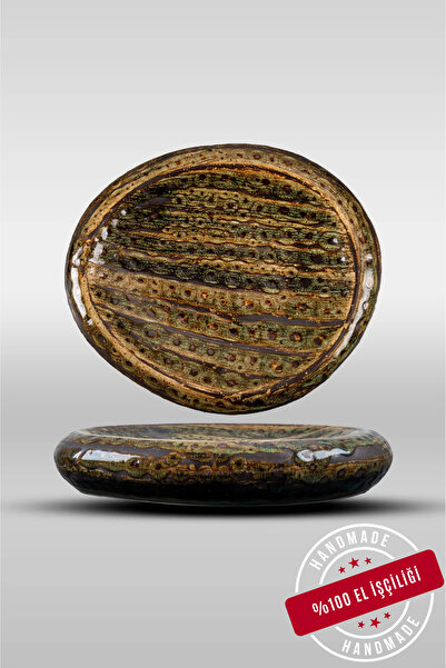 Farika Porselen Kaya Zuhal El Dekoru 26 Cm Porselen Dekoratif Sunum Tabağı - Şık Ve Sanatsal Tasarım