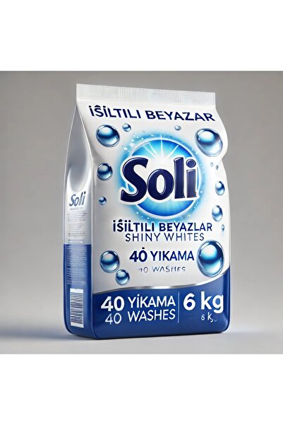 Soli Automat Işıltılı Beyazlar 6 kg Toz Çamaşır Deterjanı
