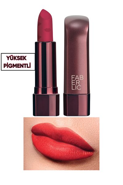 Faberlic Glam Team Velvet Kiss - Semi Matte Lipstick Coral