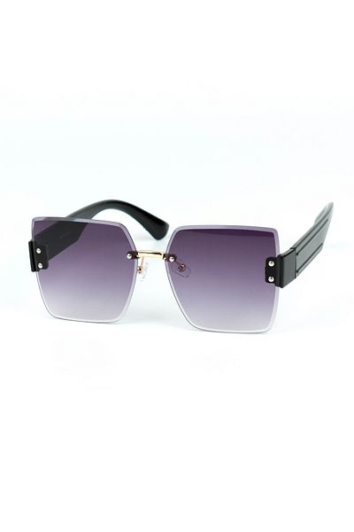 Di Caprio Women's Black Uv400 Protection Rectangular Model Sunglasses