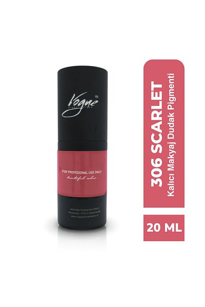 PSD Kozmetik 306 Scarlet Permanent Makeup Lip Pigment - Pmu Paint, Special for Professionals, Intense Pigment 20ml